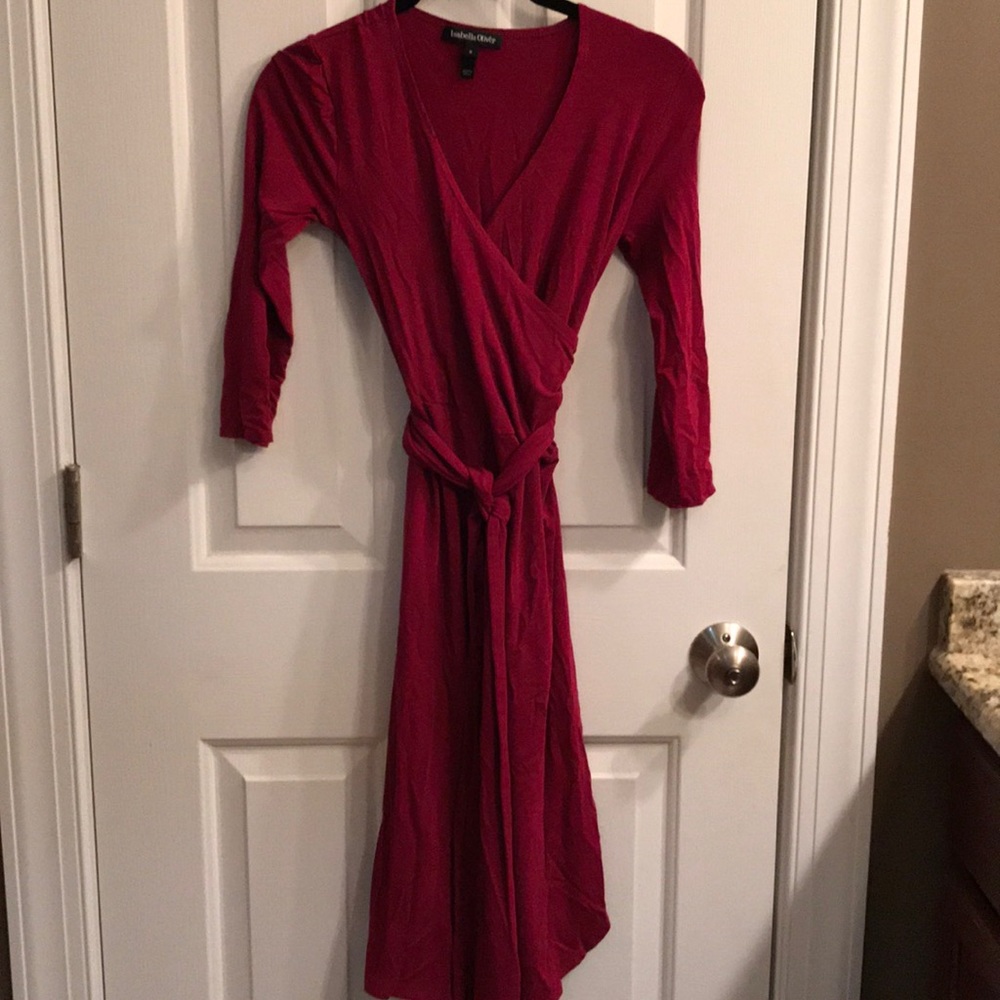 Maternity wrap dress.